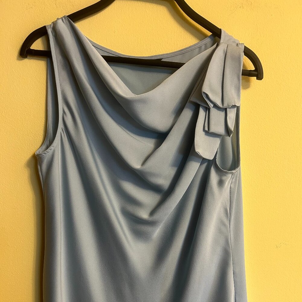 Cowl neck sleeveless blouse